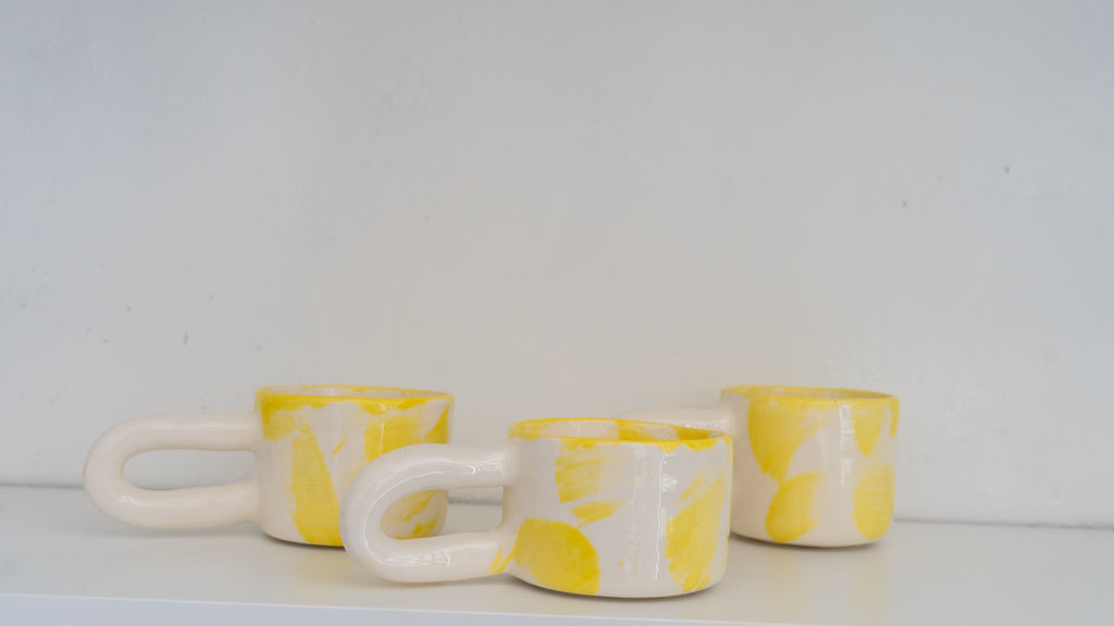 Set 3 tazas amarillas