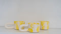Set 3 tazas amarillas