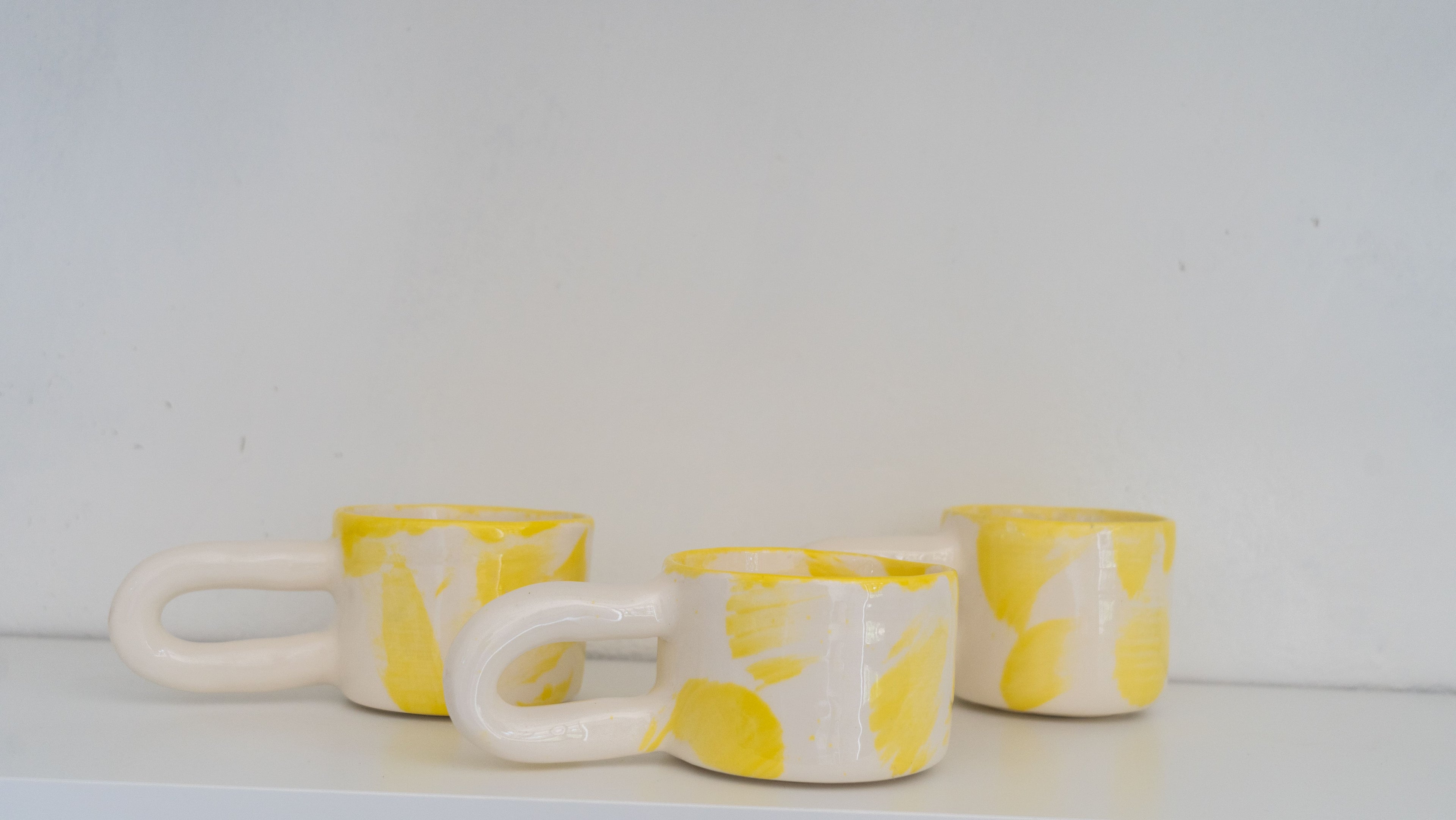 Set 3 tazas amarillas