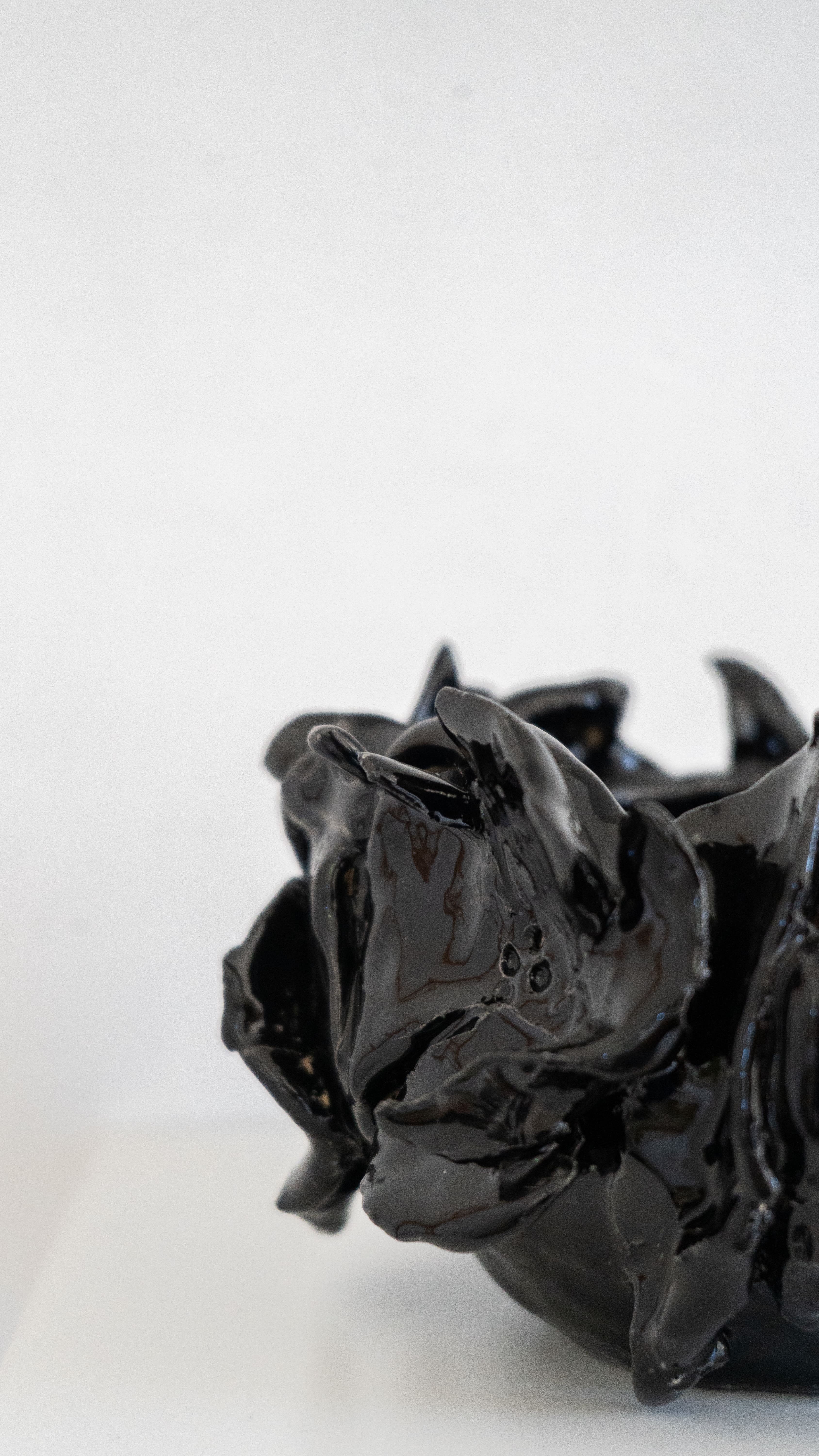 Bowl negro con flores